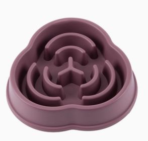 Pet Slow Feeding Bowl Dog Bowl Anti-choke Anti-skid (Option: Conventional-01 Style Purple)