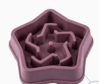 Pet Slow Feeding Bowl Dog Bowl Anti-choke Anti-skid (Option: Conventional-03 Style Purple)